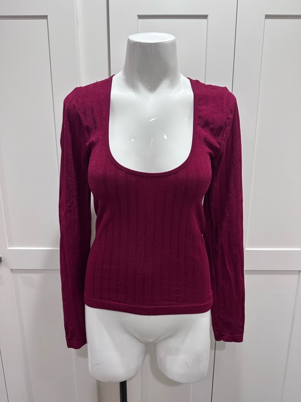 Intimately Free People Lucky You Layering Top- Burgundy - Picture 2 of 6